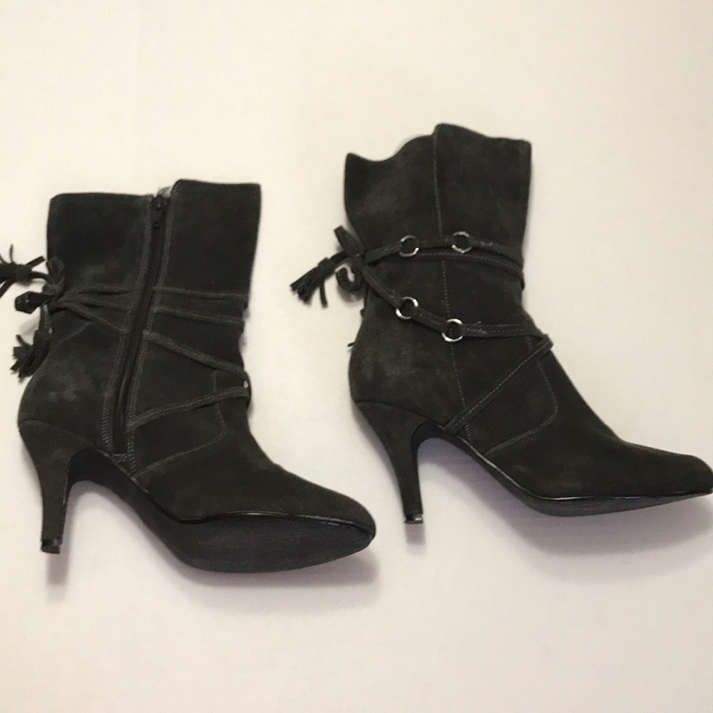 Dark gray boots
